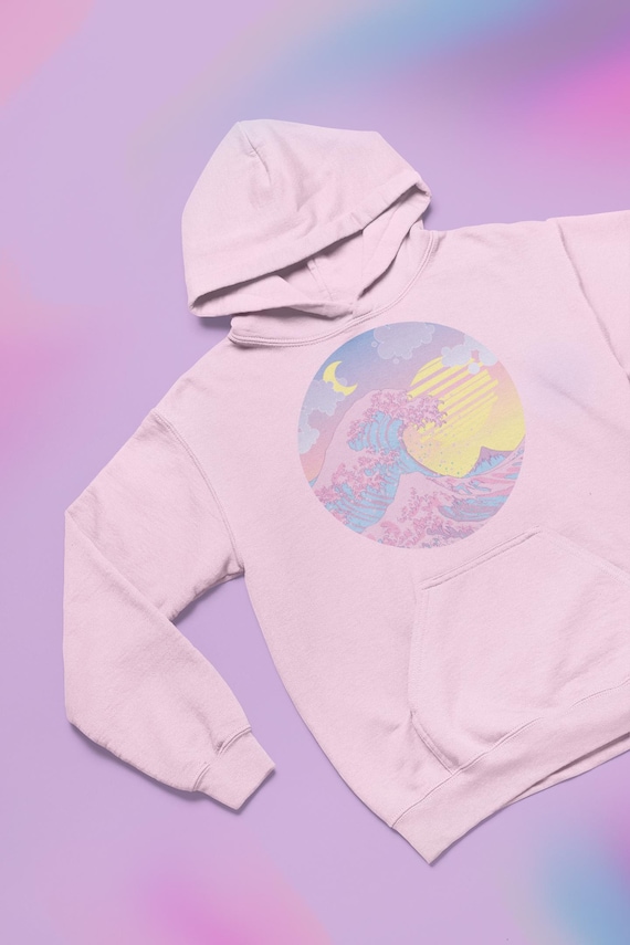 Pastel Aesthetic Japanese Great Wave Soft Grunge Pink T-Shirt Pastel Aesthetic Japanese Great Wave Soft Grunge Pink T-Shirt