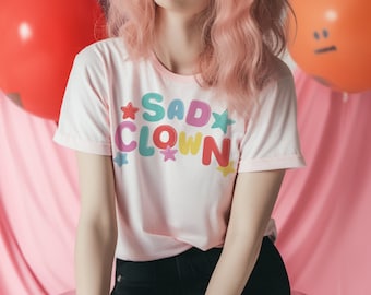 Pastel Clown T-Shirt: Kawaii Clowncore Unisex Tee