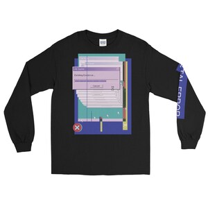 Fatal Error Vaporwave Long Sleeve T-shirt: 90s Computer Geek Tee - Etsy