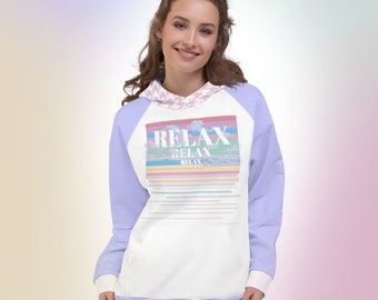 80s pastel sweater Relax, Pastel Goth, Japanese Aesthetic, Harajuku Clothing, Kawaii Clothing, Anime Lovers, Unisex Hoodie