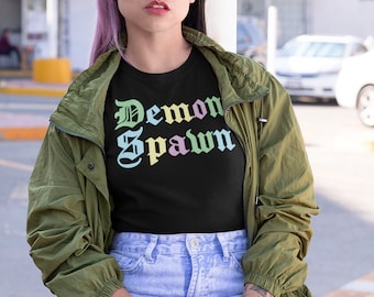 Demon Spawn T-shirt - Creepy Cute Shirt, Pastel Goth, Kawaii Gift, Demon, Gothic, Satan, Unisex Soft T-shirt