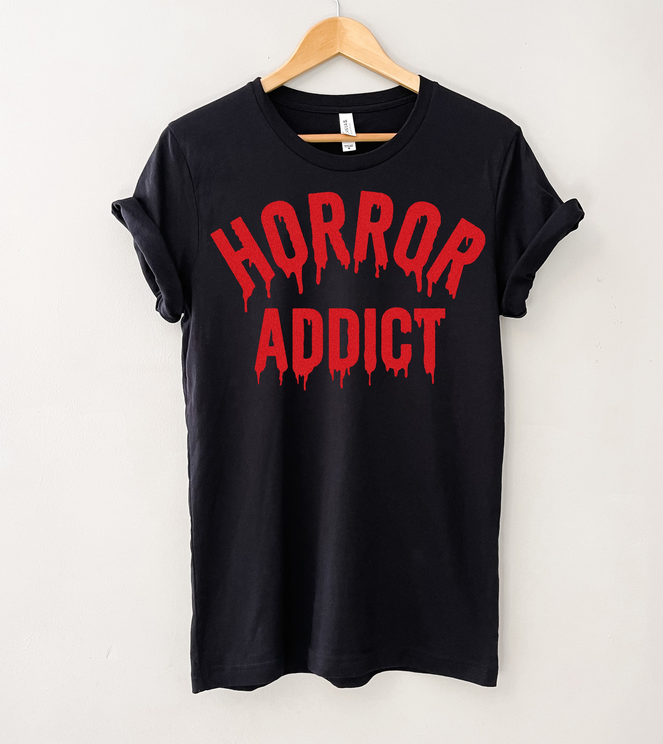 Horror Addict Tshirt - Funny Halloween Movie Fan Gothic Slasher Movie Unisex Plus Sizes T Shirt