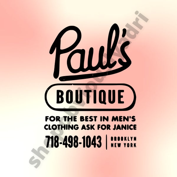 Beastie Boys Hip Hop Rap 80s inspired Paul's Boutique SVG file for Cricut, Silhouette Cameo, and Brother Machines