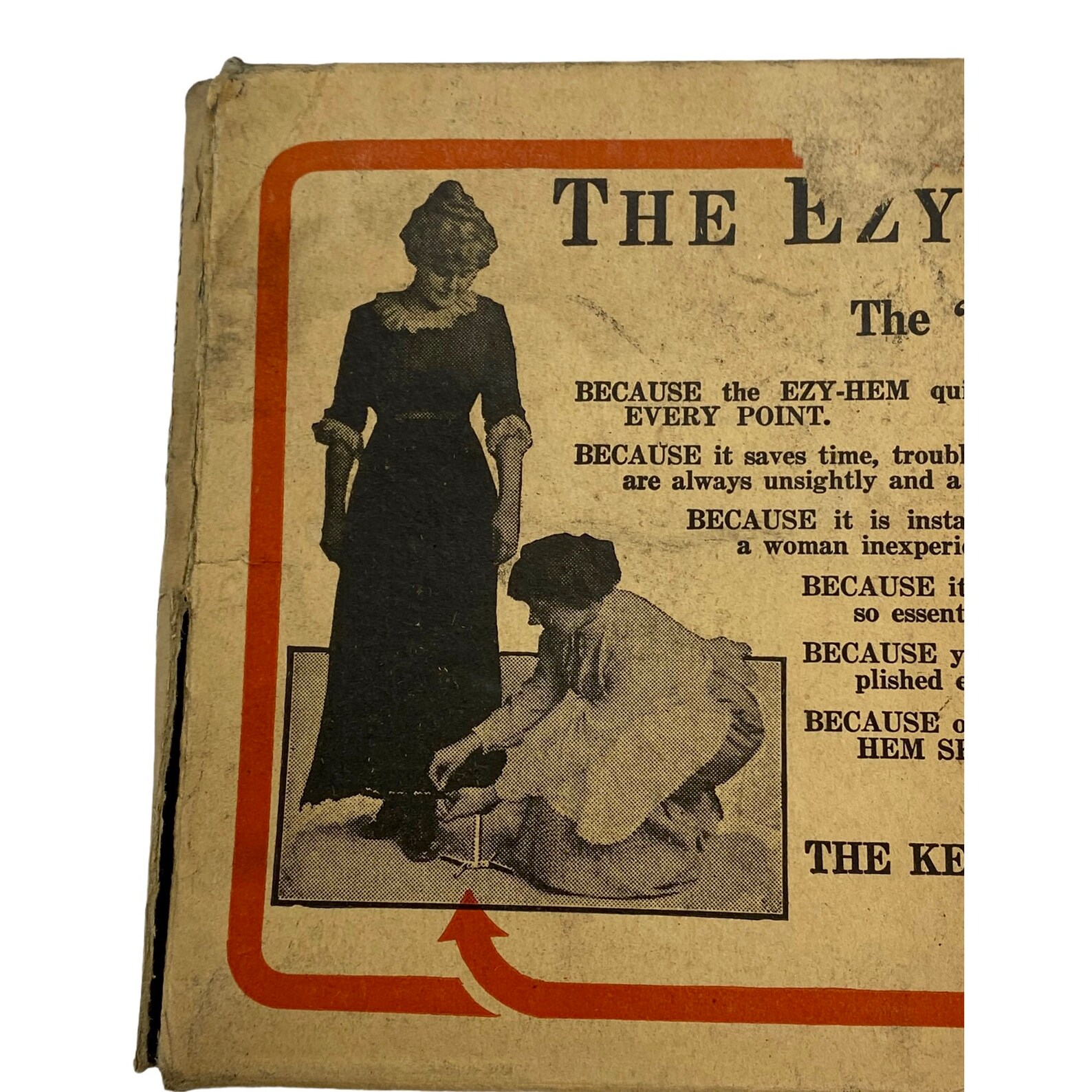 Antique Keyes Davis Co Ezy Hem Skirt Gauge with Box Patented Etsy