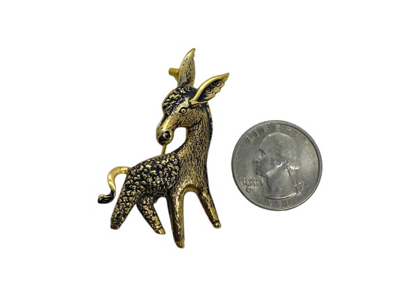 Mid Century Spain Donkey Gold Tone Brooch Made by… - image 6