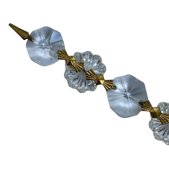 VTG Chandelier Glass Parts Rosettes and Octagon Crystal 6 Etsy