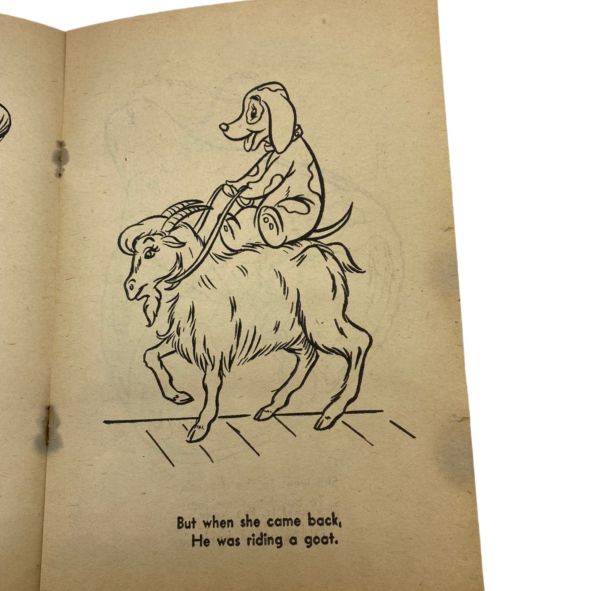 1950s Mother Hubbard Coloring Book Unused Vintage Child Color - Etsy
