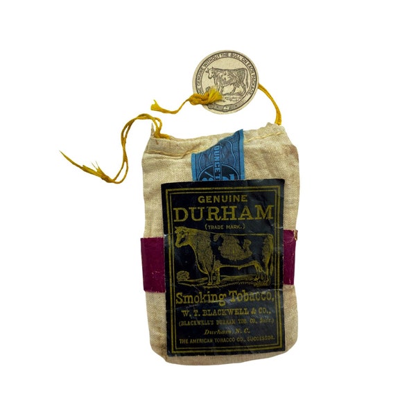 1926 Bull Durham Smoking Tobacco Advertising Muslim Pouch Bag Empty