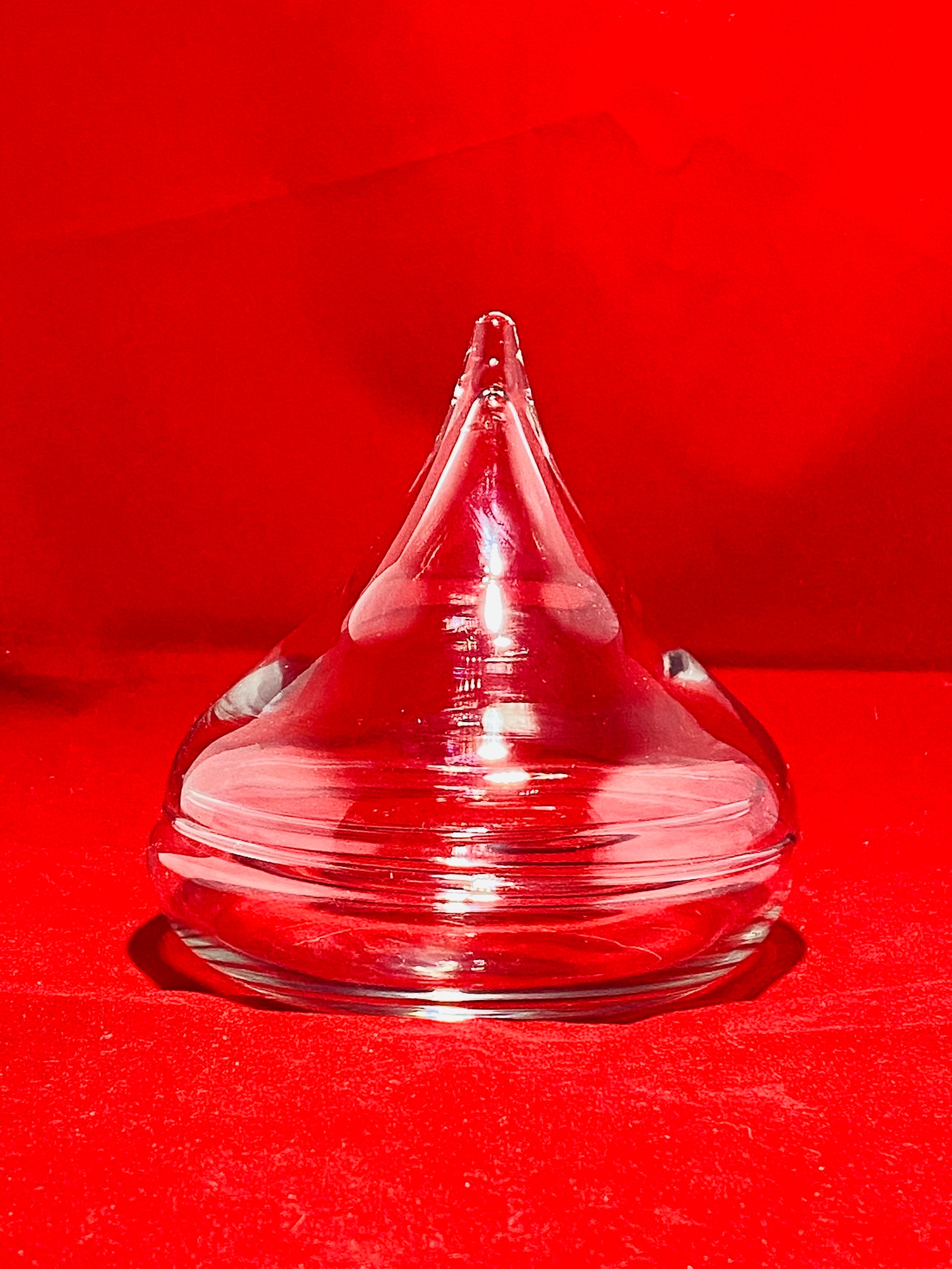 Vintage Clear Glass Hersey Kiss Candy Dish Canister Jar With Etsy