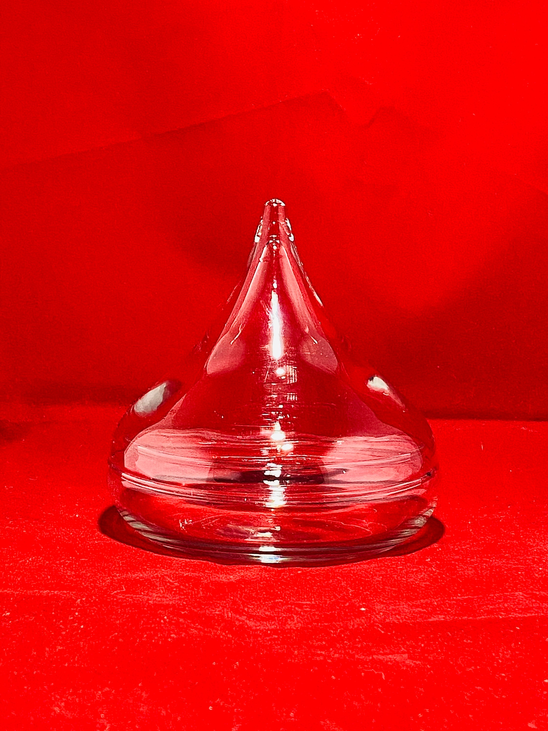 Vintage Clear Glass Hersey Kiss Candy Dish Canister Jar With Etsy