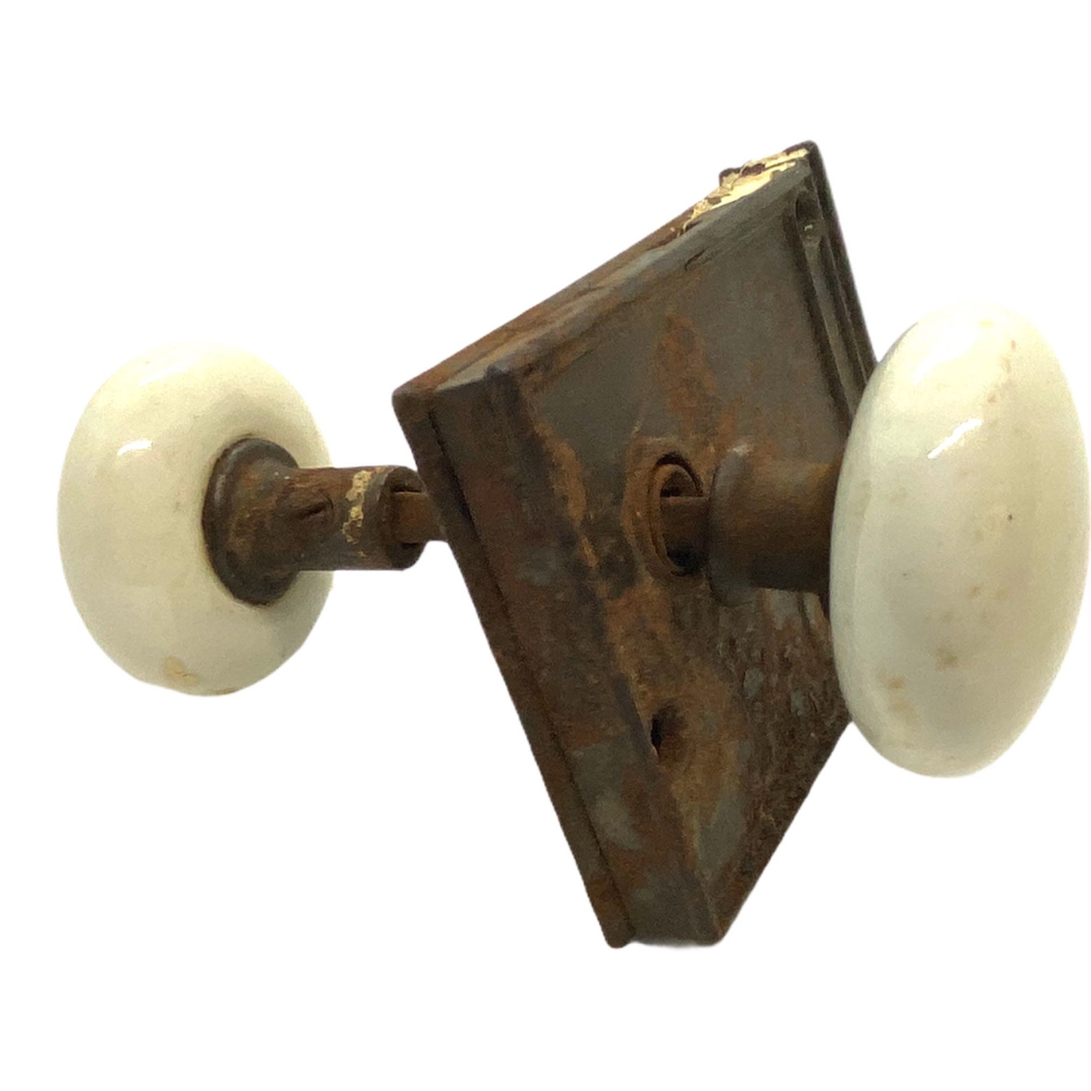 Rustic Antique Door Rim Lock Set 1900s Cast Iron Rim Lock With Etsy