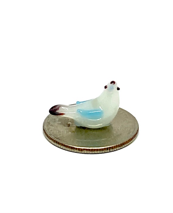 Art & Collectibles Vintage Micro Glass Bird Figurine Vintage Mini Bird