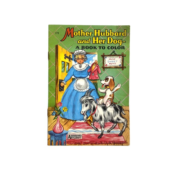 1950s Mother Hubbard Coloring Book Unused Vintage Child Color | Etsy