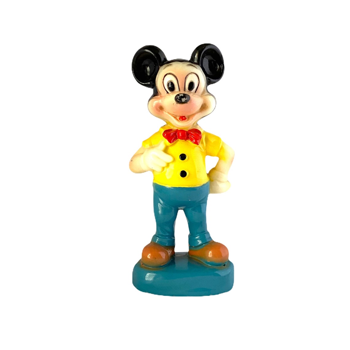 1960s Plastic Mickey Mouse Figurine Made in Hong Kong Vintage | Etsy