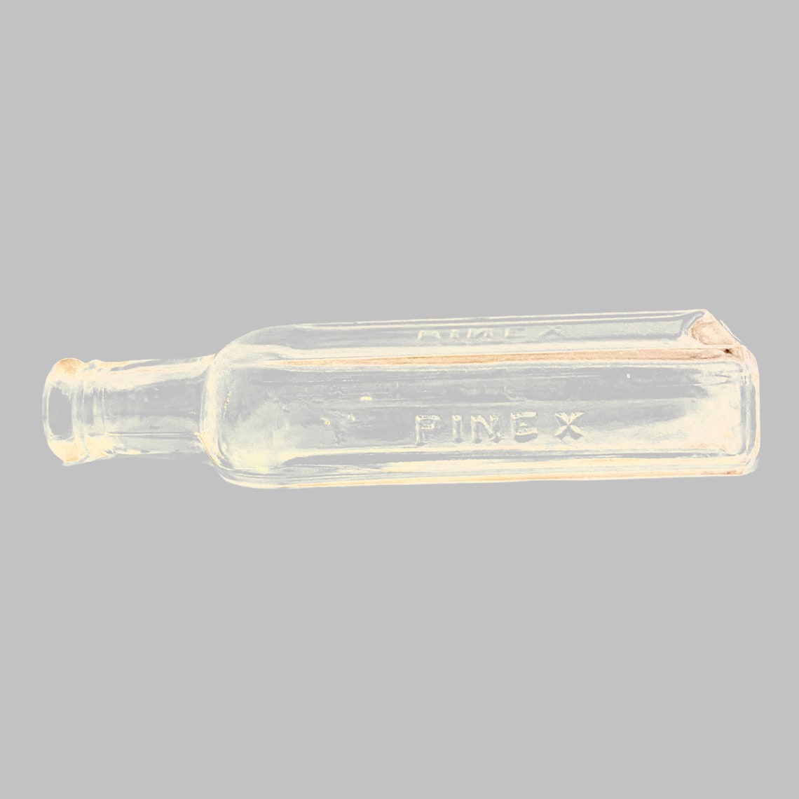 1920s Pinex Co. Cough Syrup Bottle Embossed Glass Fort Wayne Etsy