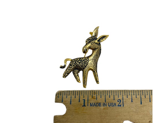 Mid Century Spain Donkey Gold Tone Brooch Made by… - image 7