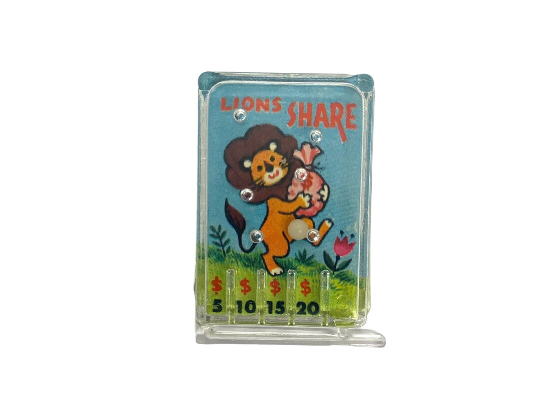 Vintage Cracker Jack Lion Pinball Game Miniature Toy Prize Etsy
