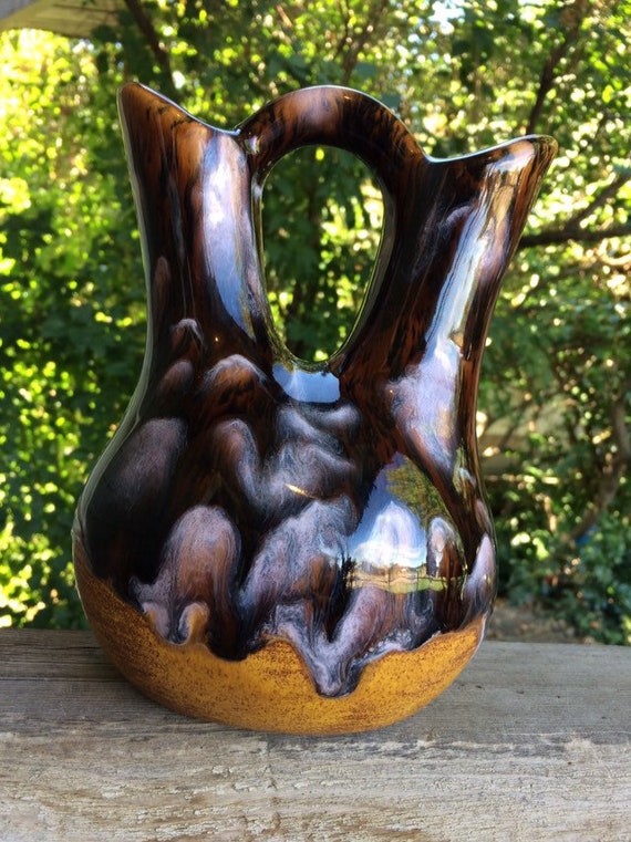 Vintage Double Bud Vase Native American Wedding Vase Drip Etsy