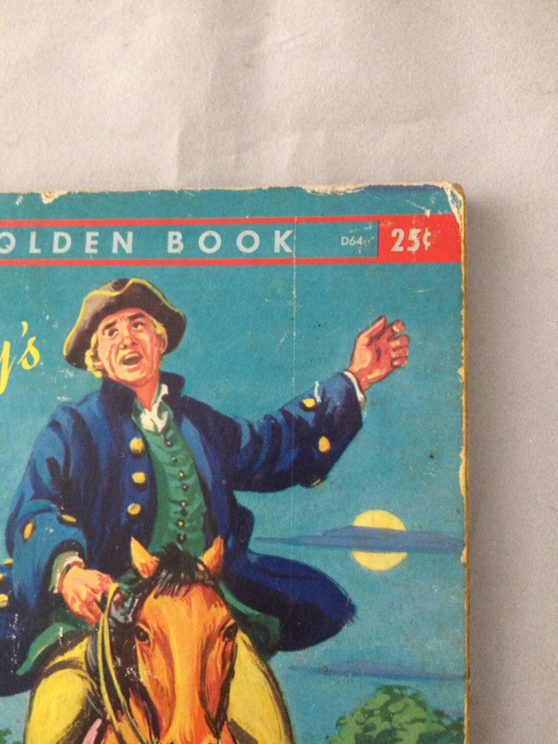 Vintage Little Golden Book Walt Disney Paul Revere Book 1957 Etsy