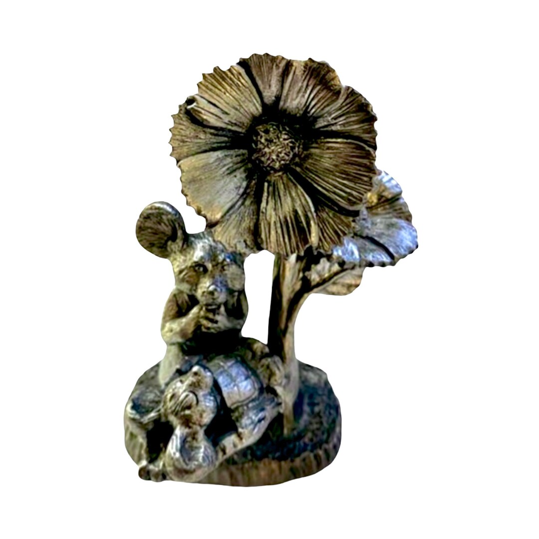Michael Ricker Studio Rare 1983 Michael Ricker Pewter Garden Mouse Sculpture Mère - Etsy France