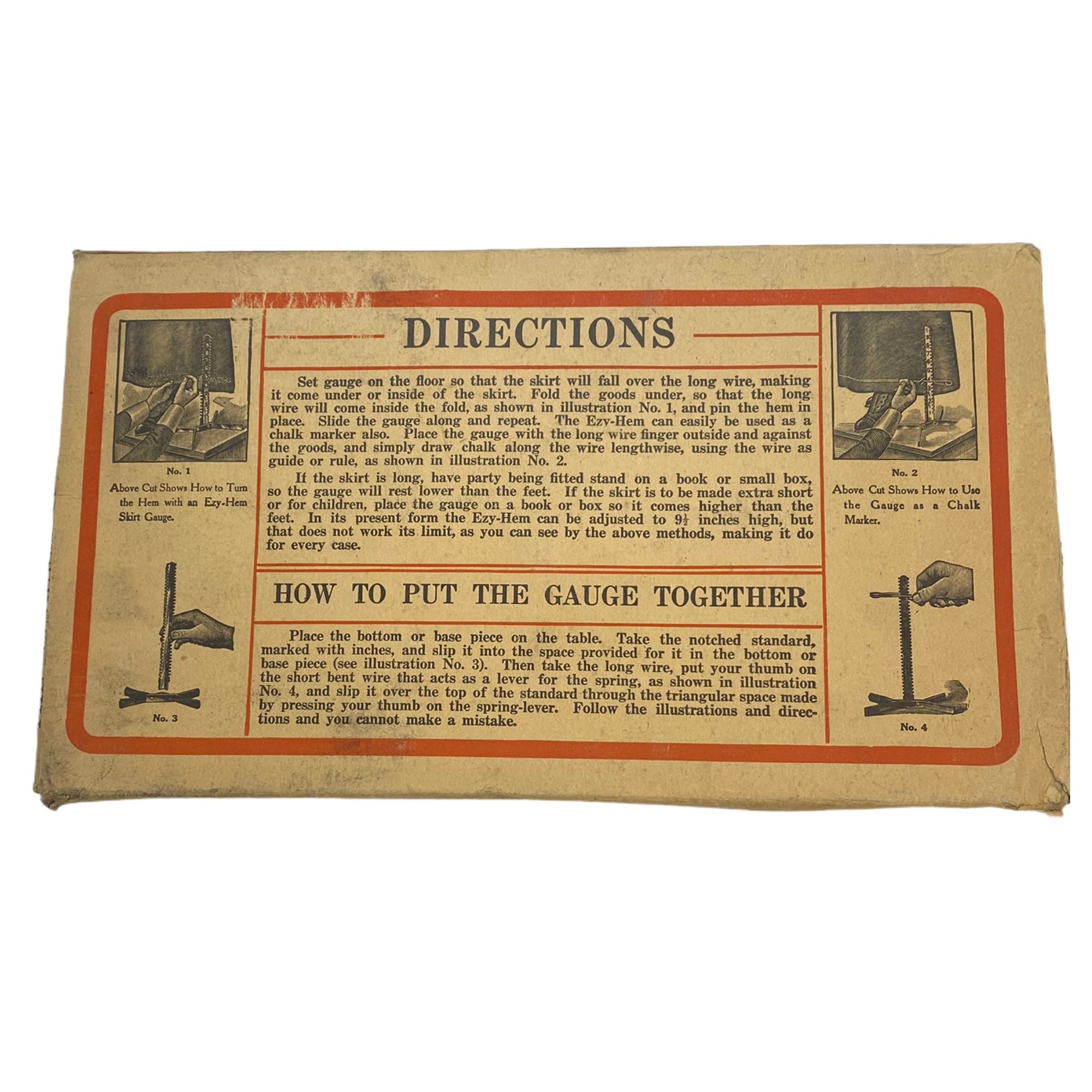 Antique Keyes Davis Co Ezy Hem Skirt Gauge with Box Patented Etsy