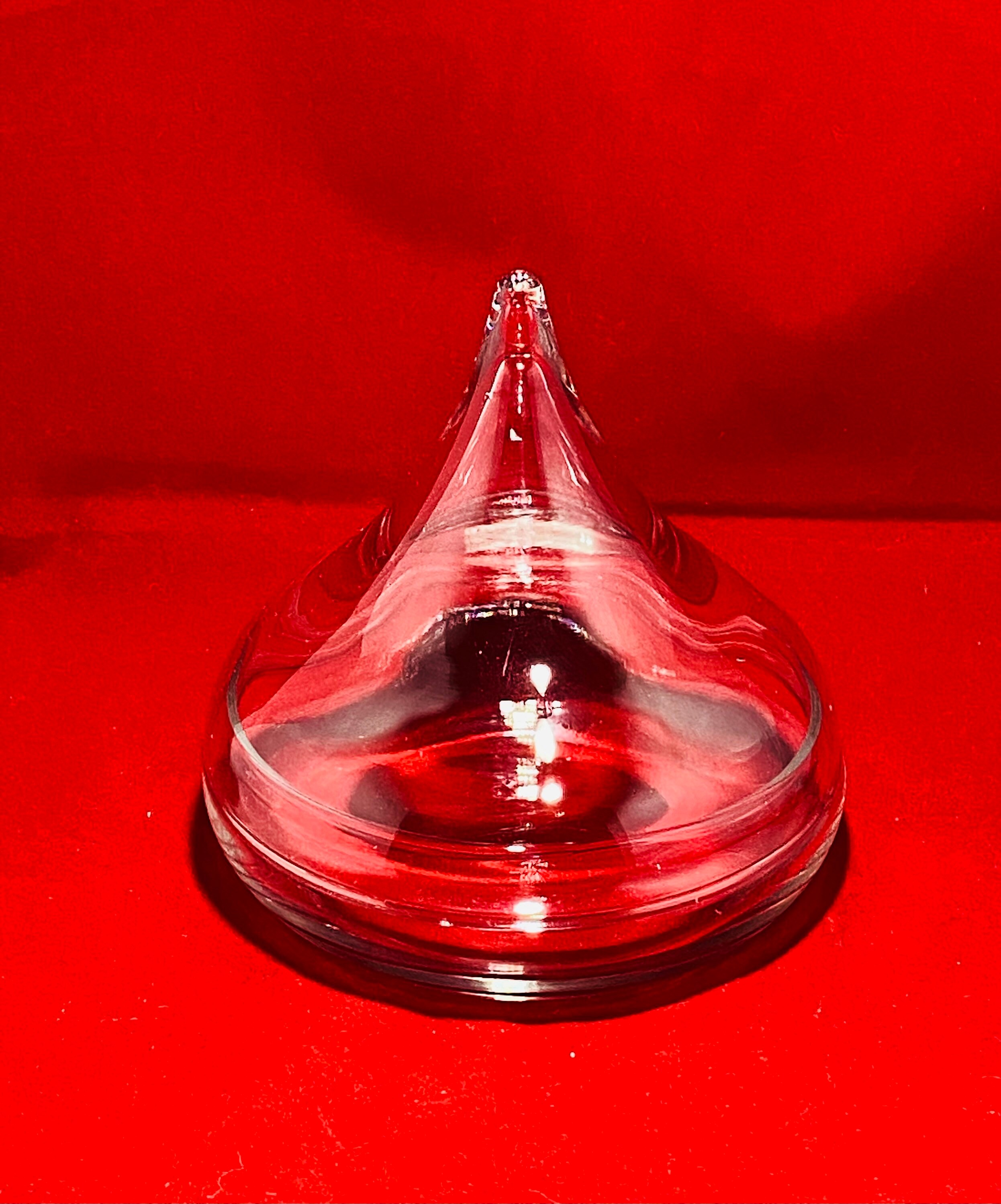 Vintage Clear Glass Hersey Kiss Candy Dish Canister Jar With Etsy