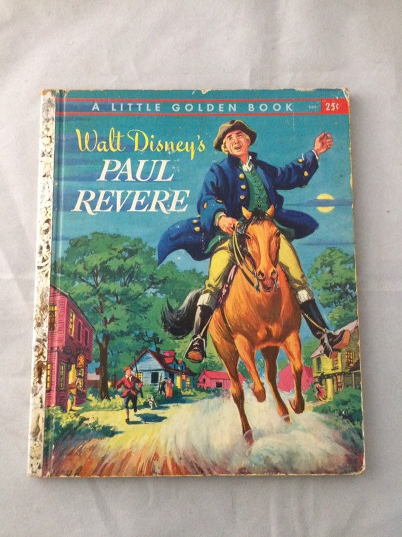 1957 Little Golden Book Walt Disney Paul Revere Book First - Etsy