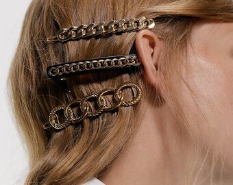 hair pin with chain