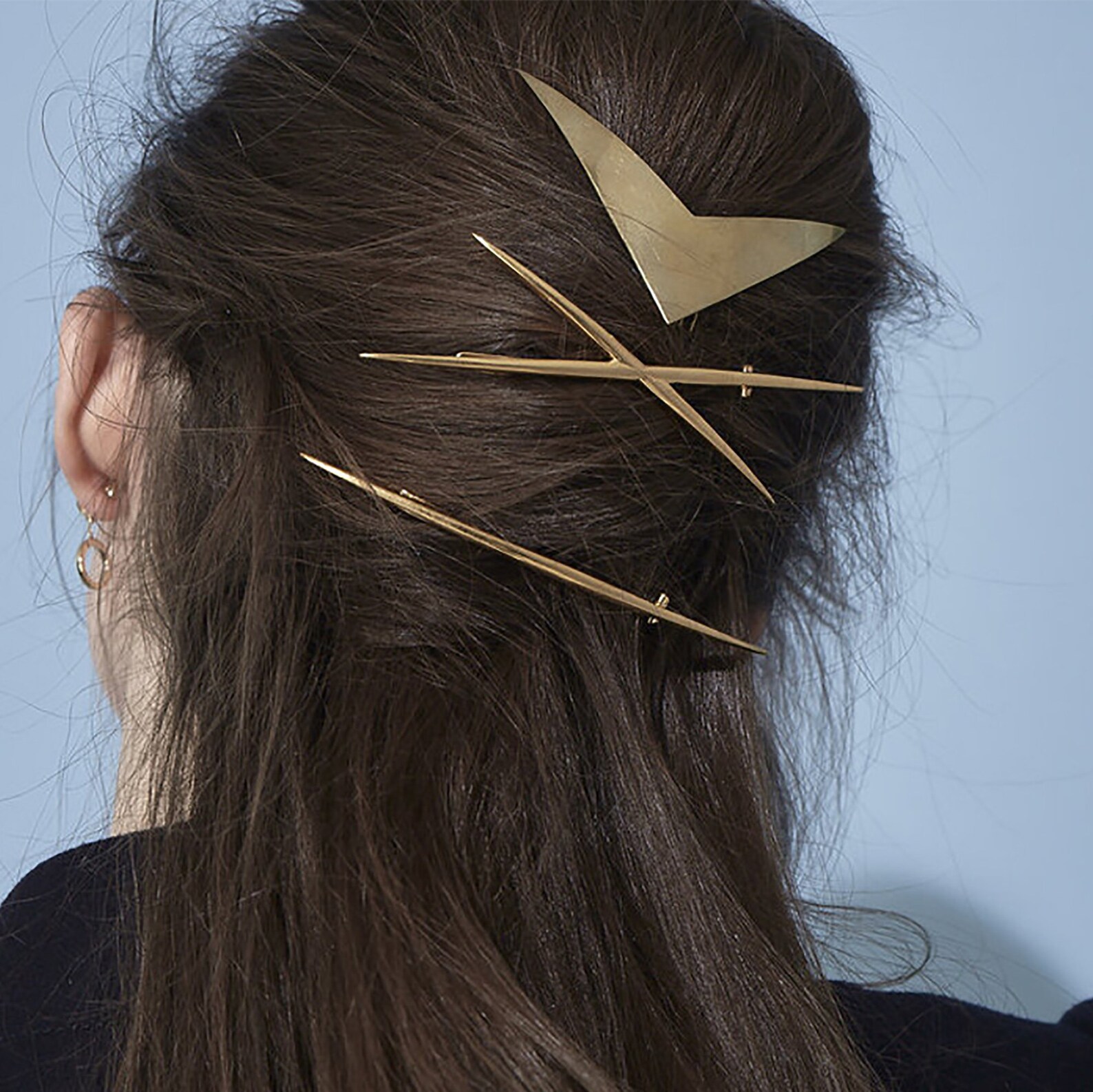 Fashion buffing metal hair clip set Cross gold Hairpin Etsy