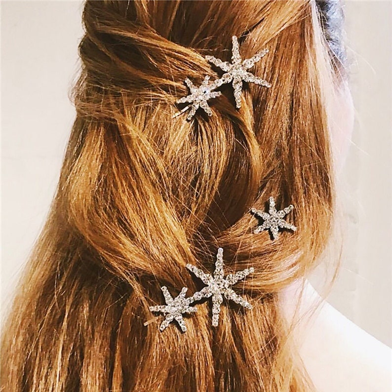 Flash Diamond Star Hair Clipdiamond Clip Rhinestone Etsy