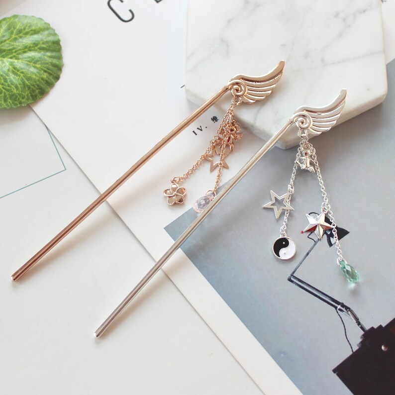 Everlasting Sakura Hair Clasp Gold Sun Hairpin Silver Tai Etsy