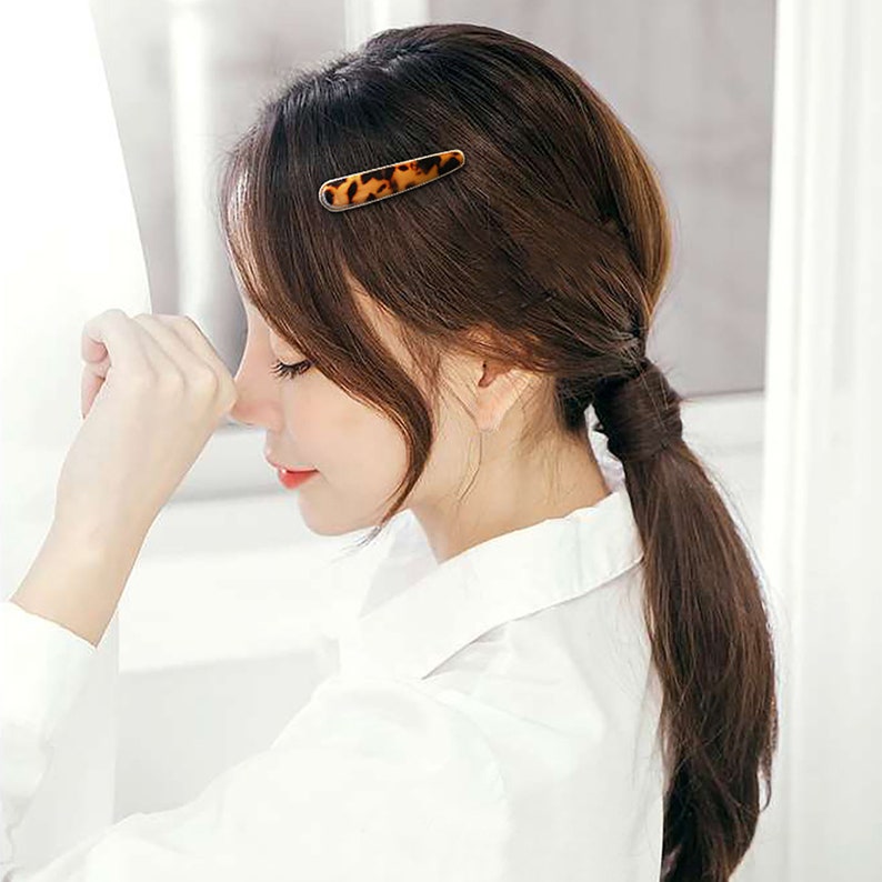 2019 New Fashion 1 pc Hand-made Vintage Hair Clip Pink Acrylic Acid Hairpin Leopard Spring Clip Marble hair clip hair Jewelry