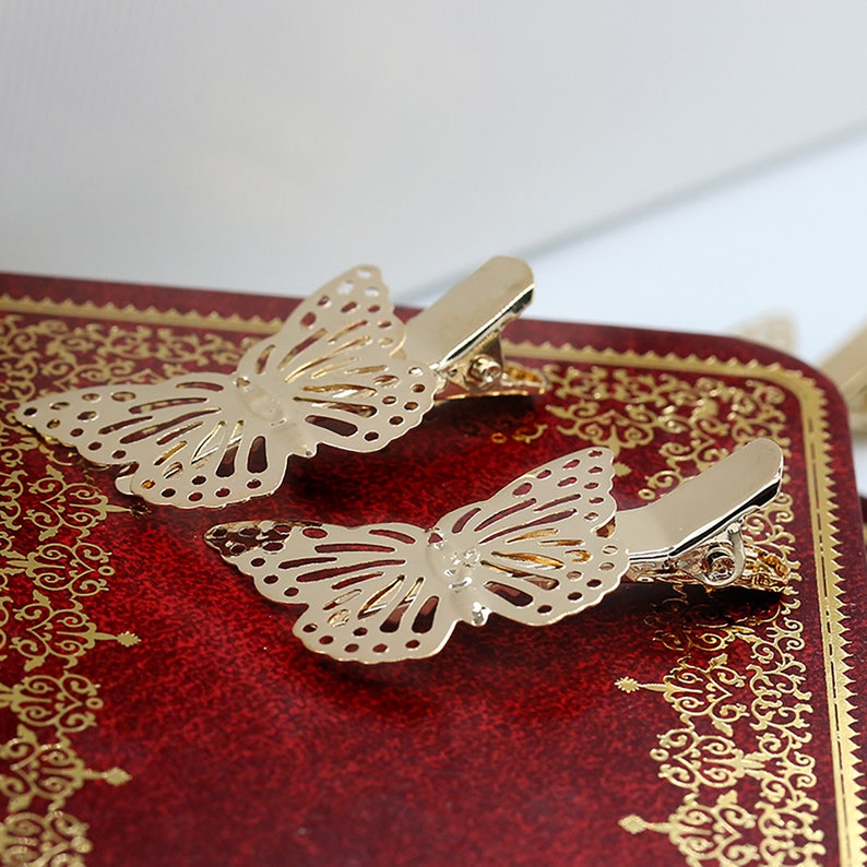 Vintage Hallow Butterfly Hairpin Gold Metal Hairpin Bridal Etsy