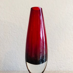 Ruby red Glass vase by Reijmyre, Sweden