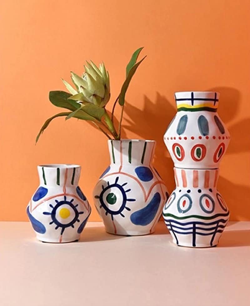 A382White Used for Decoration ANDING White Ceramic Vase is a Nordic Minimalist Style Decoration Kitchen Modern Geometric Decorative Vase for Home Decoration Office Or Living Room Creative Vase A382White Used for Decoration ANDING White Ceramic Vase is a Nordic Minimalist Style Decoration Kitchen Modern Geometric Decorative Vase for Home Decoration Office Or Living Room Creative Vase