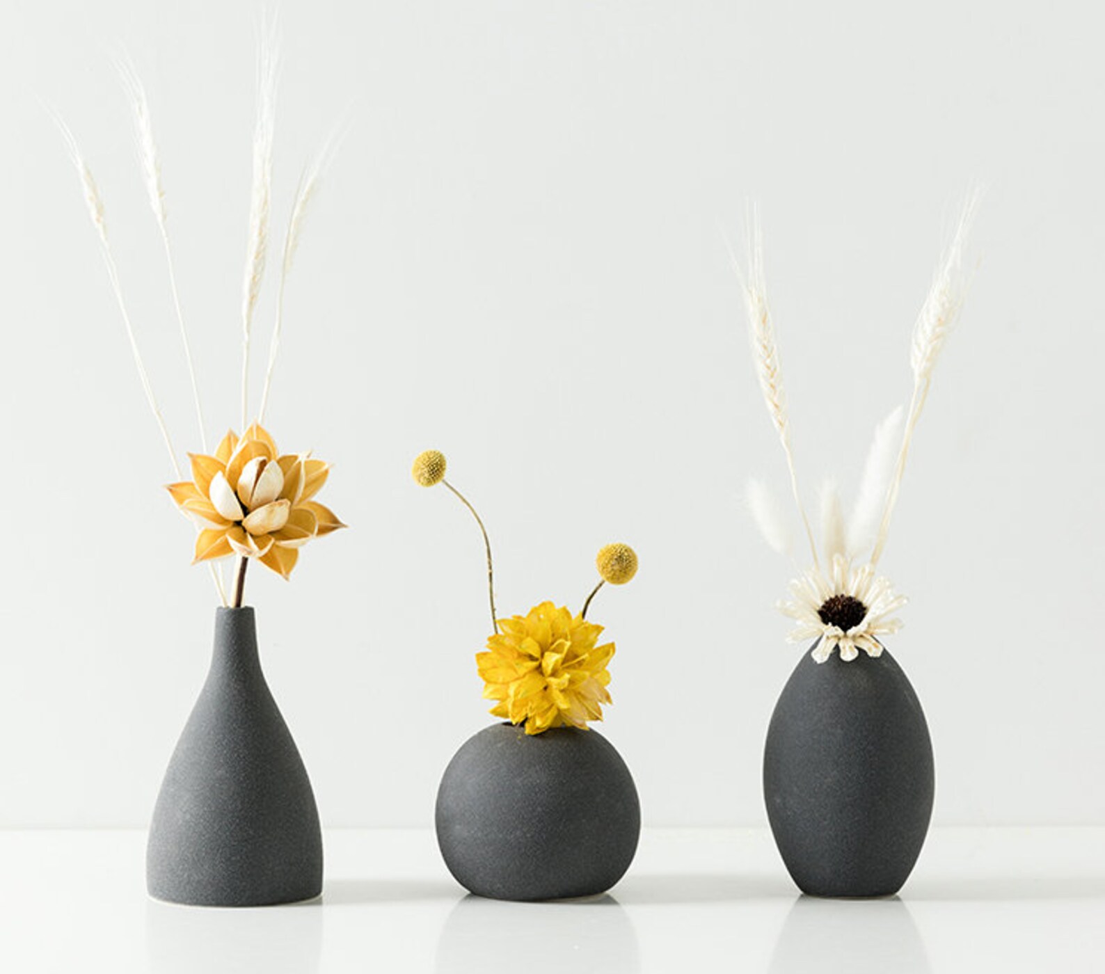 Black Small Modern Vase / Handmade Ceramic Vase / Minimalist - Etsy
