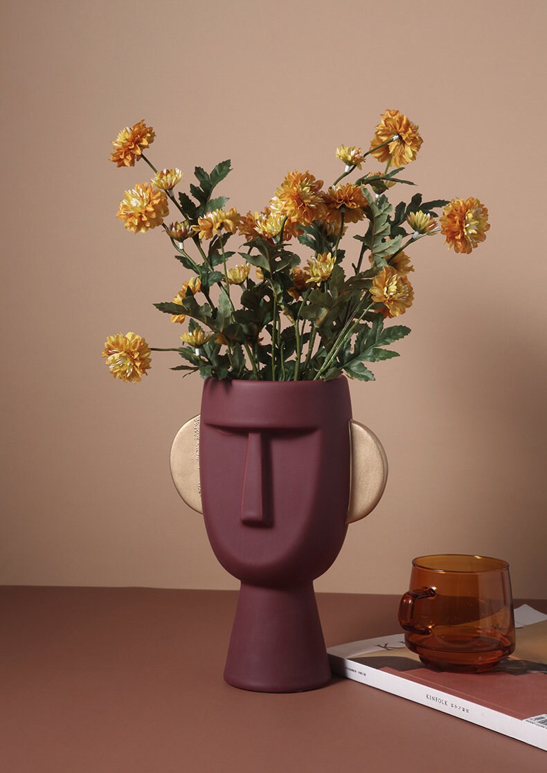 Head vase monkey face vasemodern face home décorface Ceramic Etsy