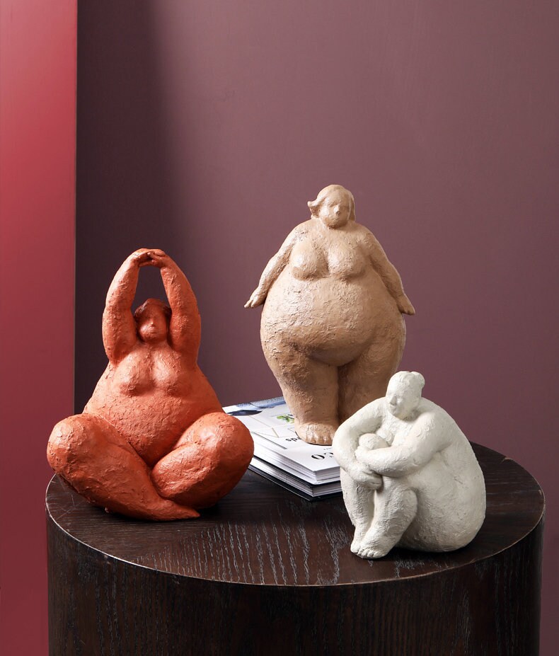 Abstract Fats Lady Girls Figurine Decoration Ceramic Craft Home 2c