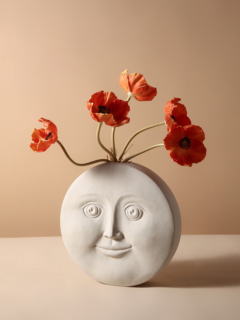 Drôle de vase de visage rond / Vase en céramique fait à la Etsy France
