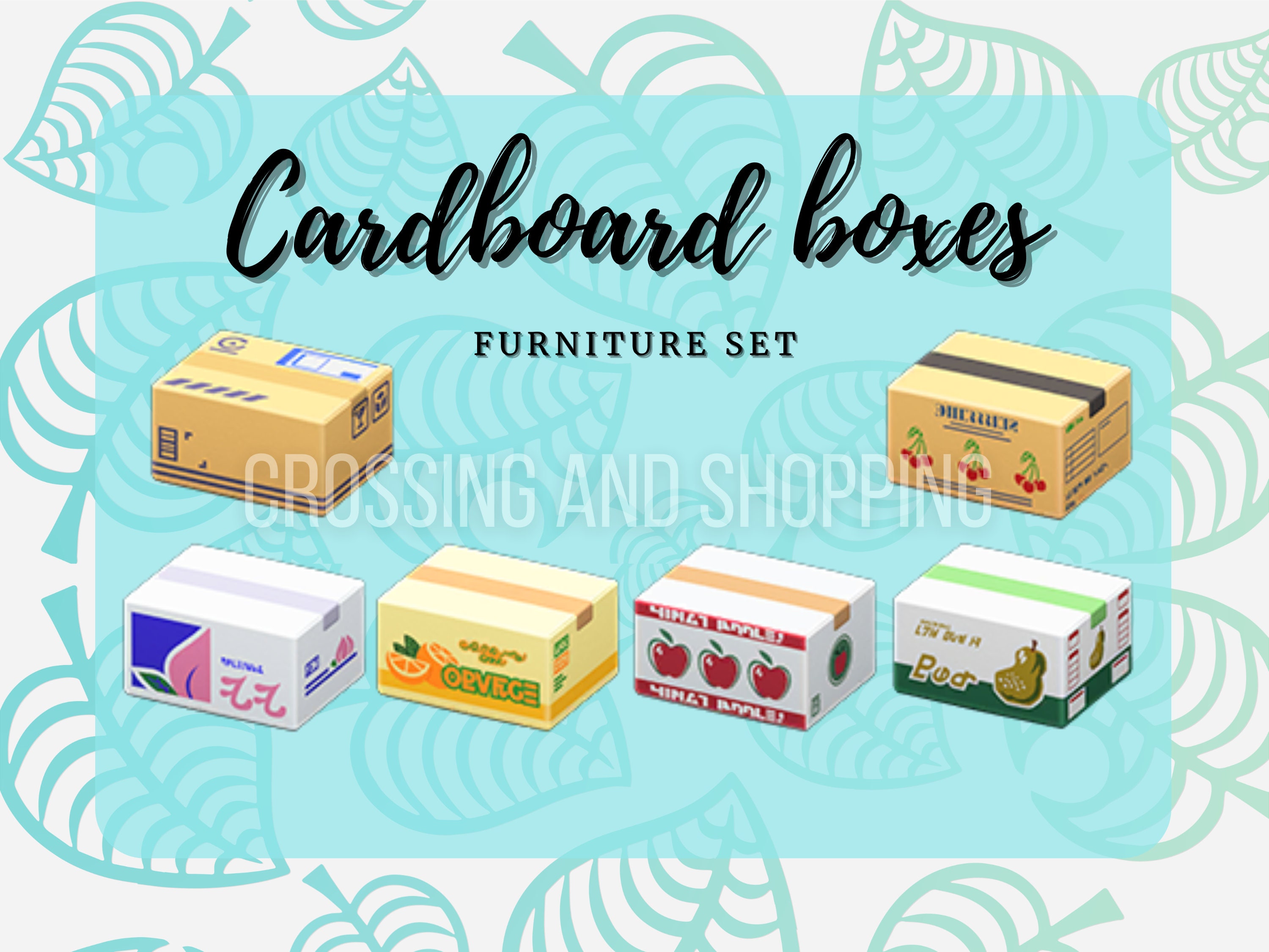 Animal Crossing ACNH Cardboard boxes FULL sets All colors Etsy