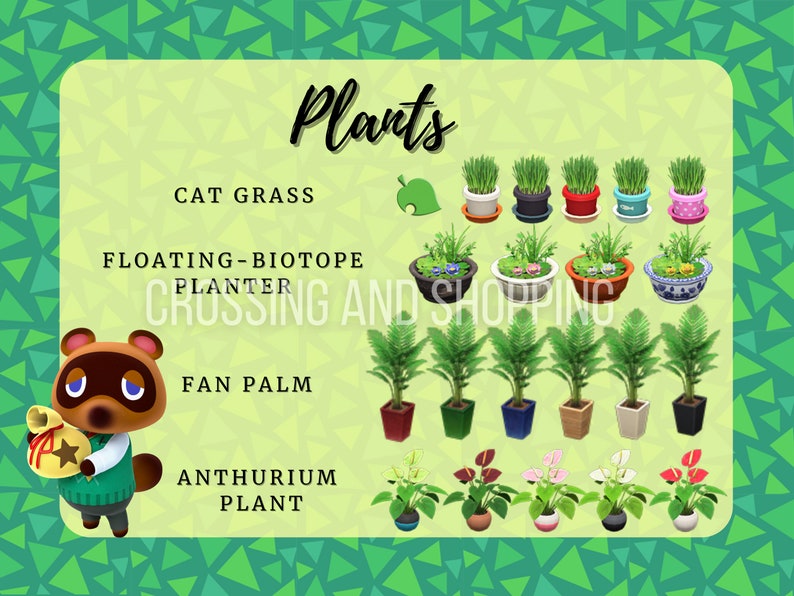 Animal Crossing ACNH Plants FULL sets All colors Etsy