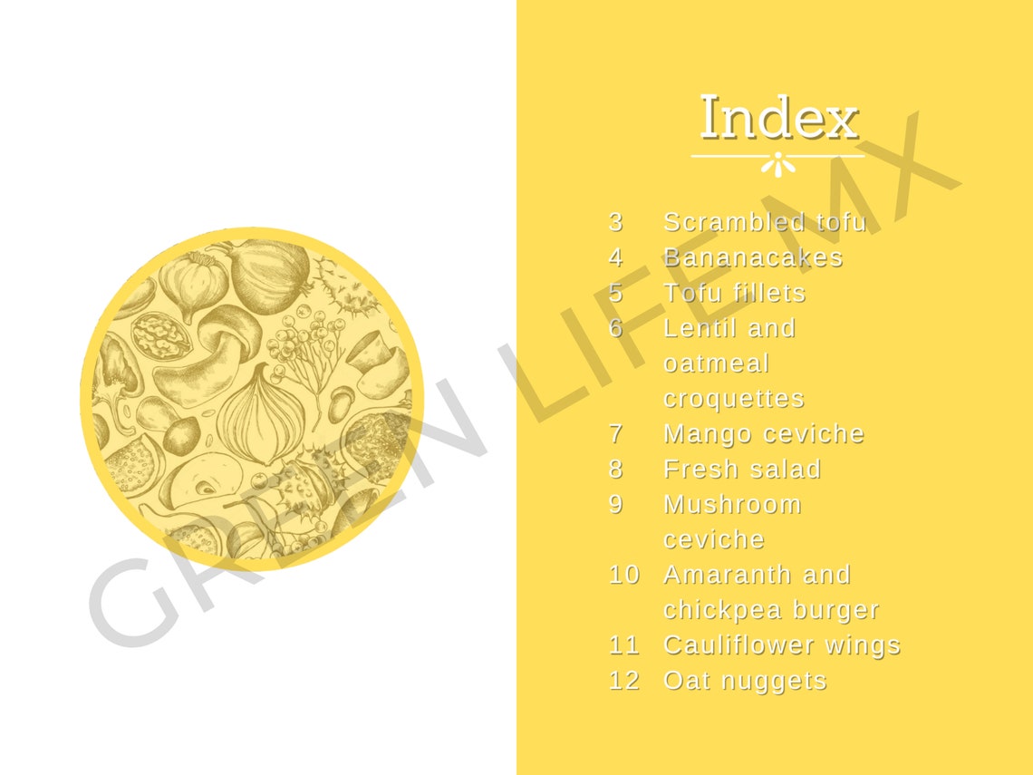 Vegetarian Food Recipes Printable Recipe eBook Vegan Meal | Etsy