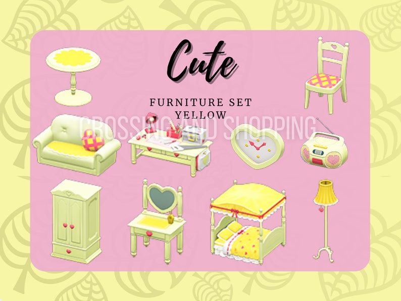 Animal Crossing ACNH Cute FULL Furniture sets All colors Etsy