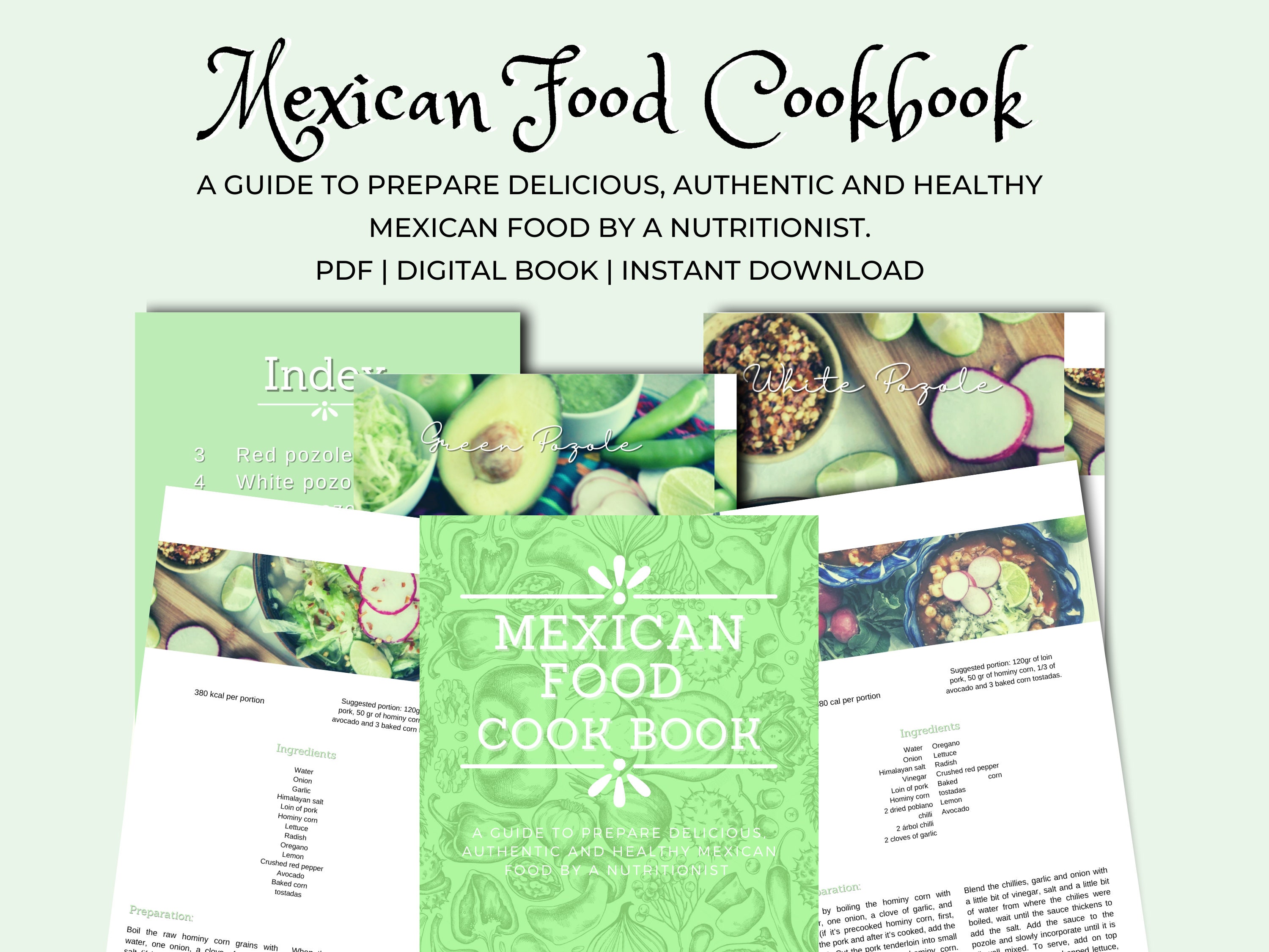 Healthy Mexican Food Recipes Printable Recipe e-Book | Etsy