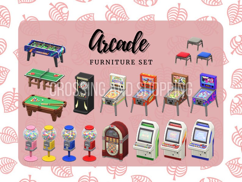 Animal Crossing ACNH Arcade Furniture set Etsy