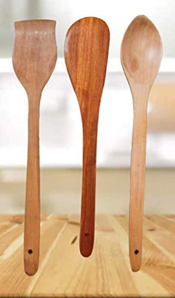 Premium Wooden Spatula Spoon Set for Cooking and Serving for Etsy