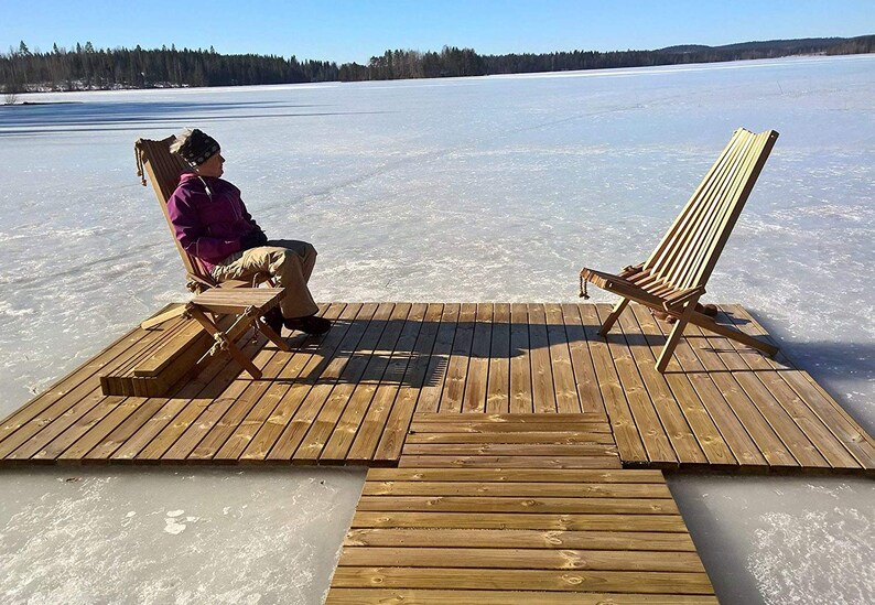 A Garden /& Outdoor Chair Brown Eco Chair A Unique Foldable Natural Wood Chair Extremely Comfortable Portable Relaxing BeachPool Chair