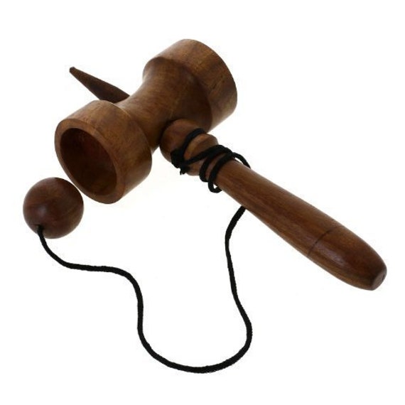 Handmade Kendama String and Wooden Ball Catch Game Set of 2 Etsy