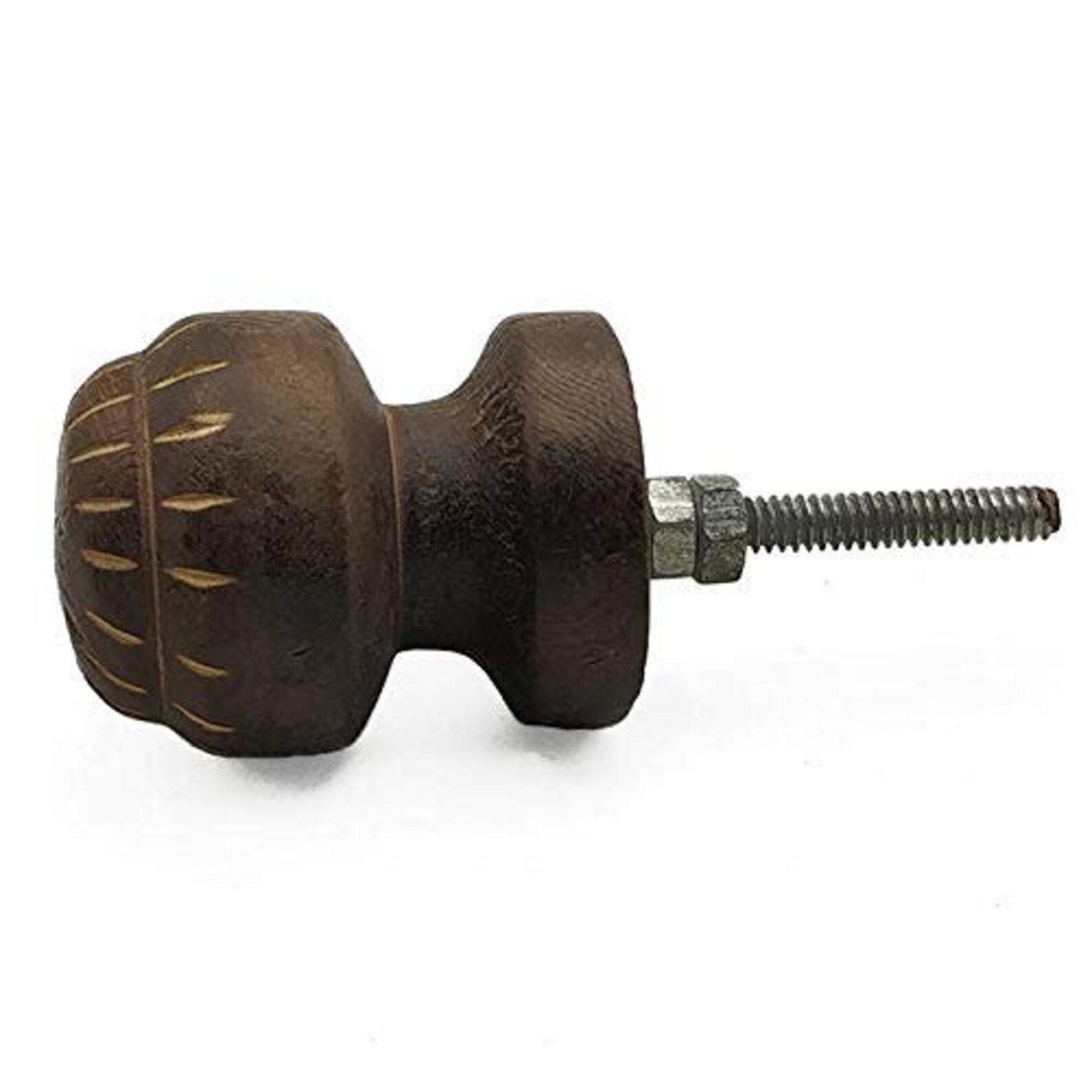 Wooden knobs Door knob Dark Brown Handmade Wooden Texture Etsy