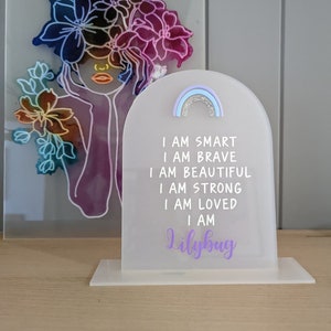 CLEARANCE - SHOP CLOSING - Personalised Affirmation Sign | Kids Affirmation Sign | Rainbow Affirmation Board | Positive Thoughts
